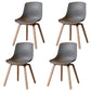 Scandinavian Restaurant Solid Back Side Chair Wood Matte Finish Dining Chair Dark Gray 4 Piece Set Natural Wood Clearhalo ' kitchen&dining_furn' 'Dining Chairs' 'Dining Tables & Seating' 'dining_chair' 'furn' 'furn_dining_chair' 'Furniture' 'furniture_dining_chair' 'Kitchen & Dining Furniture' 'kitchen' 4316038