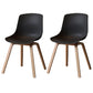 Scandinavian Restaurant Solid Back Side Chair Wood Matte Finish Dining Chair Black 2 Piece Set Natural Wood Clearhalo ' kitchen&dining_furn' 'Dining Chairs' 'Dining Tables & Seating' 'dining_chair' 'furn' 'furn_dining_chair' 'Furniture' 'furniture_dining_chair' 'Kitchen & Dining Furniture' 'kitchen' 4316041