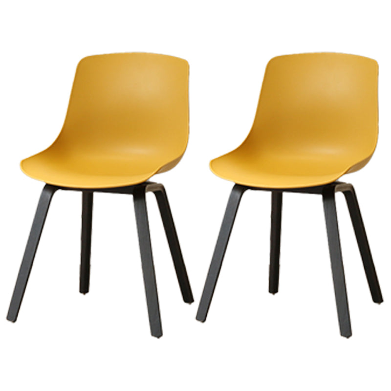 Scandinavian Restaurant Solid Back Side Chair Wood Matte Finish Dining Chair Ginger 2 Piece Set Black Clearhalo ' kitchen&dining_furn' 'Dining Chairs' 'Dining Tables & Seating' 'dining_chair' 'furn' 'furn_dining_chair' 'Furniture' 'furniture_dining_chair' 'Kitchen & Dining Furniture' 'kitchen' 4316043