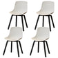 Scandinavian Restaurant Solid Back Side Chair Wood Matte Finish Dining Chair White 4 Piece Set Black Clearhalo ' kitchen&dining_furn' 'Dining Chairs' 'Dining Tables & Seating' 'dining_chair' 'furn' 'furn_dining_chair' 'Furniture' 'furniture_dining_chair' 'Kitchen & Dining Furniture' 'kitchen' 4316048