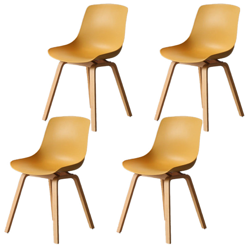 Scandinavian Restaurant Solid Back Side Chair Wood Matte Finish Dining Chair Ginger 4 Piece Set Natural Wood Clearhalo ' kitchen&dining_furn' 'Dining Chairs' 'Dining Tables & Seating' 'dining_chair' 'furn' 'furn_dining_chair' 'Furniture' 'furniture_dining_chair' 'Kitchen & Dining Furniture' 'kitchen' 4316052