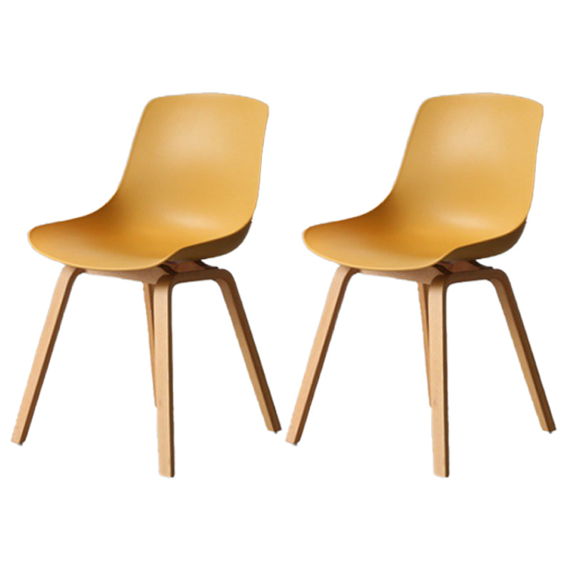Scandinavian Restaurant Solid Back Side Chair Wood Matte Finish Dining Chair Ginger 2 Piece Set Natural Wood Clearhalo ' kitchen&dining_furn' 'Dining Chairs' 'Dining Tables & Seating' 'dining_chair' 'furn' 'furn_dining_chair' 'Furniture' 'furniture_dining_chair' 'Kitchen & Dining Furniture' 'kitchen' 4316053