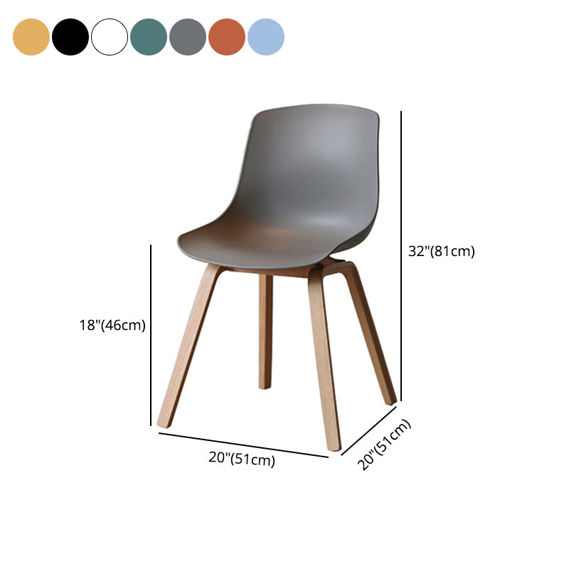 Scandinavian Restaurant Solid Back Side Chair Wood Matte Finish Dining Chair Clearhalo ' kitchen&dining_furn' 'Dining Chairs' 'Dining Tables & Seating' 'dining_chair' 'furn' 'furn_dining_chair' 'Furniture' 'furniture_dining_chair' 'Kitchen & Dining Furniture' 'kitchen' 4316054