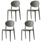 Scandinavian Restaurant Open Back Side Chair Plastic Matte Finish Dining Chair Grey 4 Piece Set Clearhalo ' kitchen&dining_furn' 'Dining Chairs' 'Dining Tables & Seating' 'dining_chair' 'furn' 'furn_dining_chair' 'Furniture' 'furniture_dining_chair' 'Kitchen & Dining Furniture' 'kitchen' 4316056