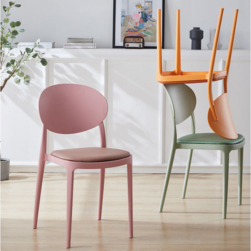 Scandinavian Restaurant Open Back Side Chair Plastic Matte Finish Dining Chair Clearhalo ' kitchen&dining_furn' 'Dining Chairs' 'Dining Tables & Seating' 'dining_chair' 'furn' 'furn_dining_chair' 'Furniture' 'furniture_dining_chair' 'Kitchen & Dining Furniture' 'kitchen' 4316058