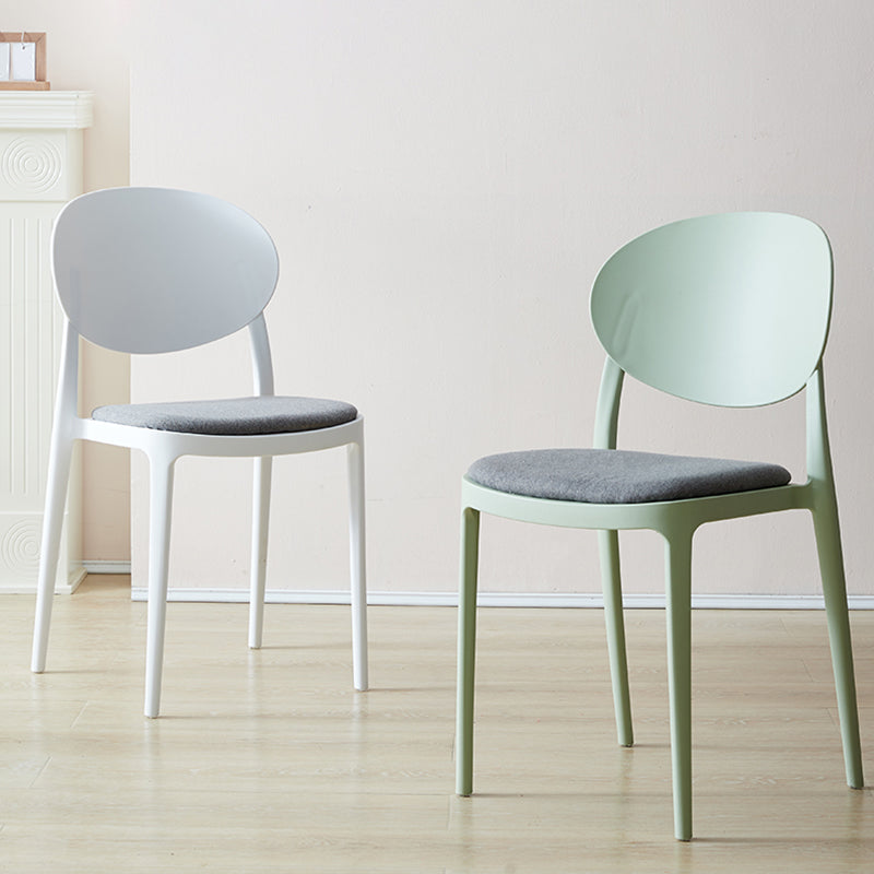 Scandinavian Restaurant Open Back Side Chair Plastic Matte Finish Dining Chair Clearhalo ' kitchen&dining_furn' 'Dining Chairs' 'Dining Tables & Seating' 'dining_chair' 'furn' 'furn_dining_chair' 'Furniture' 'furniture_dining_chair' 'Kitchen & Dining Furniture' 'kitchen' 4316061