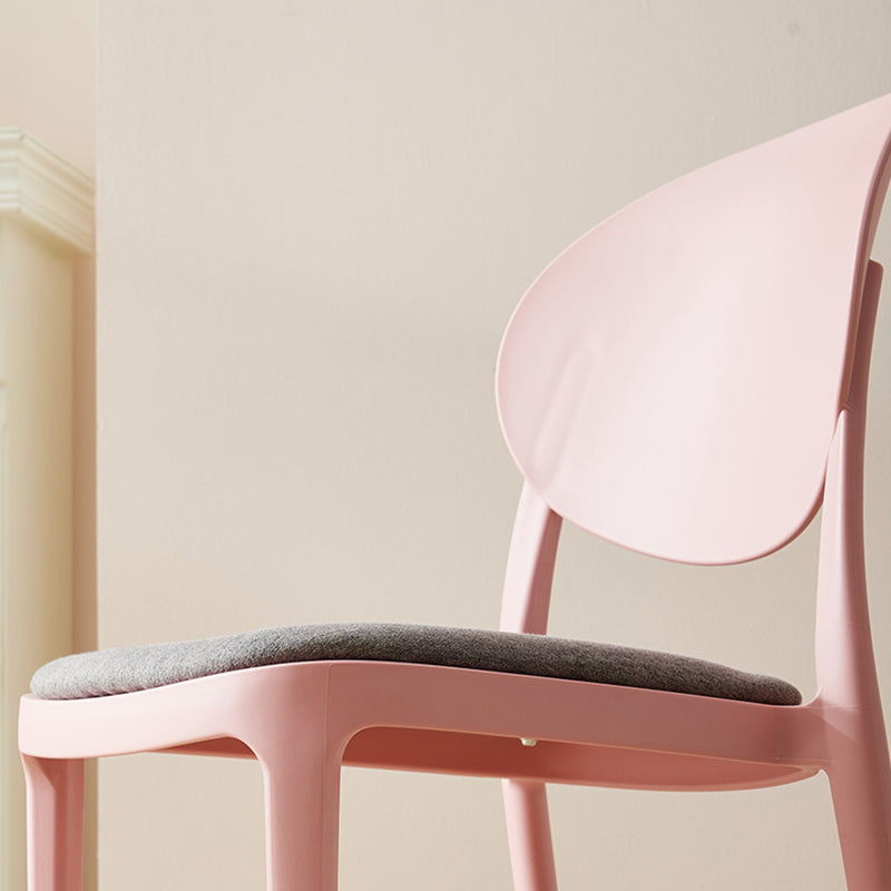 Scandinavian Restaurant Open Back Side Chair Plastic Matte Finish Dining Chair Clearhalo ' kitchen&dining_furn' 'Dining Chairs' 'Dining Tables & Seating' 'dining_chair' 'furn' 'furn_dining_chair' 'Furniture' 'furniture_dining_chair' 'Kitchen & Dining Furniture' 'kitchen' 4316065