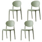 Scandinavian Restaurant Open Back Side Chair Plastic Matte Finish Dining Chair Green 4 Piece Set Clearhalo ' kitchen&dining_furn' 'Dining Chairs' 'Dining Tables & Seating' 'dining_chair' 'furn' 'furn_dining_chair' 'Furniture' 'furniture_dining_chair' 'Kitchen & Dining Furniture' 'kitchen' 4316069