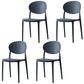 Scandinavian Restaurant Open Back Side Chair Plastic Matte Finish Dining Chair Gray Blue 4 Piece Set Clearhalo ' kitchen&dining_furn' 'Dining Chairs' 'Dining Tables & Seating' 'dining_chair' 'furn' 'furn_dining_chair' 'Furniture' 'furniture_dining_chair' 'Kitchen & Dining Furniture' 'kitchen' 4316074
