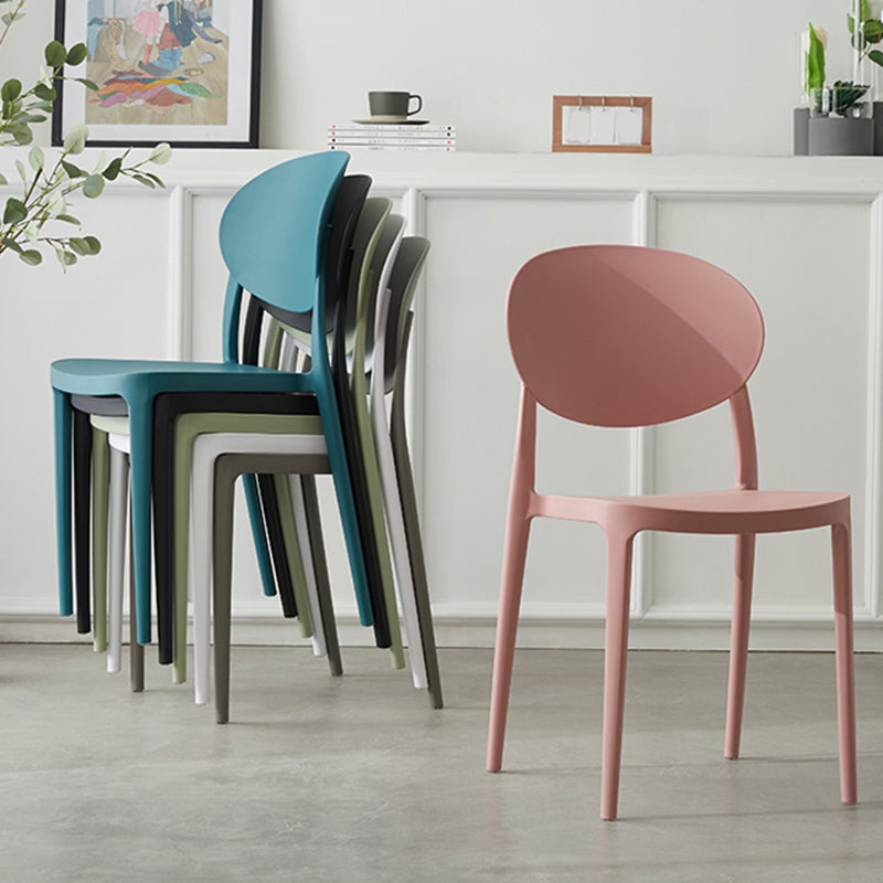 Scandinavian Restaurant Open Back Side Chair Plastic Matte Finish Dining Chair Clearhalo ' kitchen&dining_furn' 'Dining Chairs' 'Dining Tables & Seating' 'dining_chair' 'furn' 'furn_dining_chair' 'Furniture' 'furniture_dining_chair' 'Kitchen & Dining Furniture' 'kitchen' 4316080
