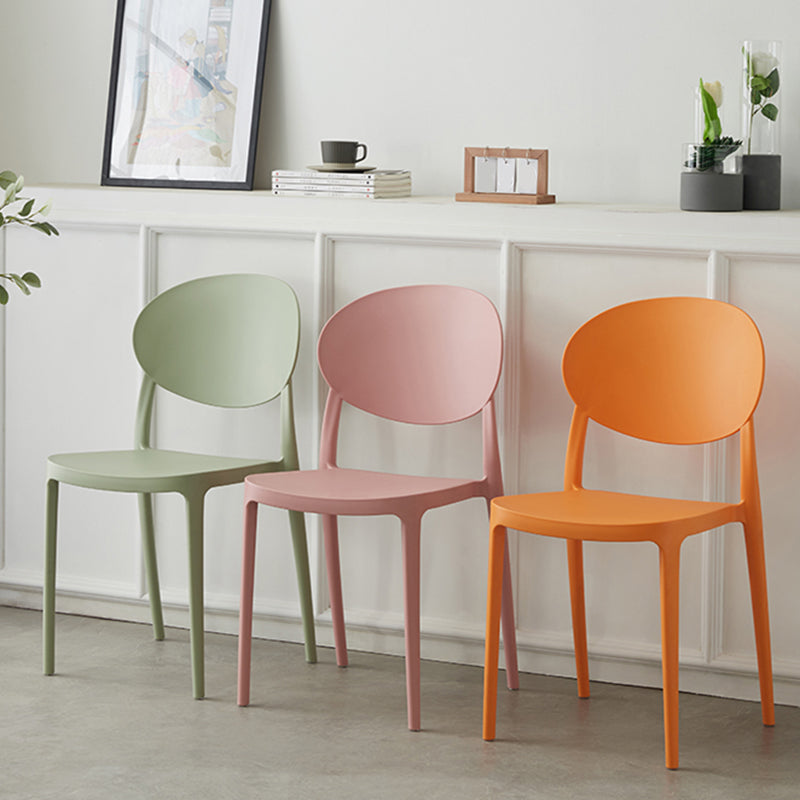Scandinavian Restaurant Open Back Side Chair Plastic Matte Finish Dining Chair Clearhalo ' kitchen&dining_furn' 'Dining Chairs' 'Dining Tables & Seating' 'dining_chair' 'furn' 'furn_dining_chair' 'Furniture' 'furniture_dining_chair' 'Kitchen & Dining Furniture' 'kitchen' 4316081