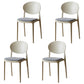 Scandinavian Restaurant Open Back Side Chair Plastic Matte Finish Dining Chair Gray Coffee 4 Piece Set Clearhalo ' kitchen&dining_furn' 'Dining Chairs' 'Dining Tables & Seating' 'dining_chair' 'furn' 'furn_dining_chair' 'Furniture' 'furniture_dining_chair' 'Kitchen & Dining Furniture' 'kitchen' 4316086