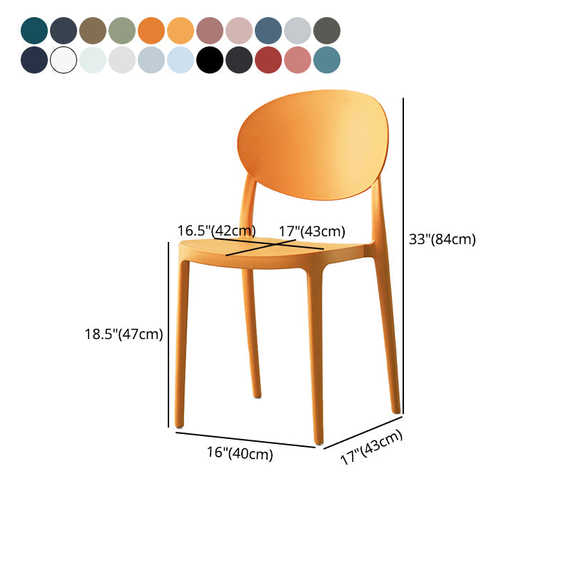 Scandinavian Restaurant Open Back Side Chair Plastic Matte Finish Dining Chair Clearhalo ' kitchen&dining_furn' 'Dining Chairs' 'Dining Tables & Seating' 'dining_chair' 'furn' 'furn_dining_chair' 'Furniture' 'furniture_dining_chair' 'Kitchen & Dining Furniture' 'kitchen' 4316091
