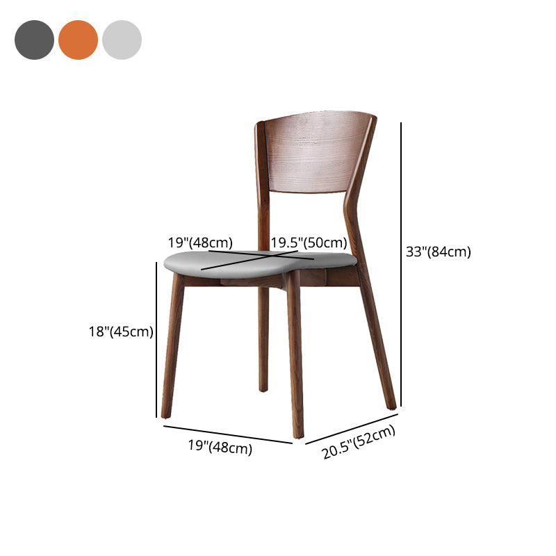 Modern Wood Dining Room Chair Open Back Dining Side Chair for Home Use Clearhalo ' kitchen&dining_furn' 'Dining Chairs' 'Dining Tables & Seating' 'dining_chair' 'furn' 'furn_dining_chair' 'Furniture' 'furniture_dining_chair' 'Kitchen & Dining Furniture' 'kitchen' 4316105