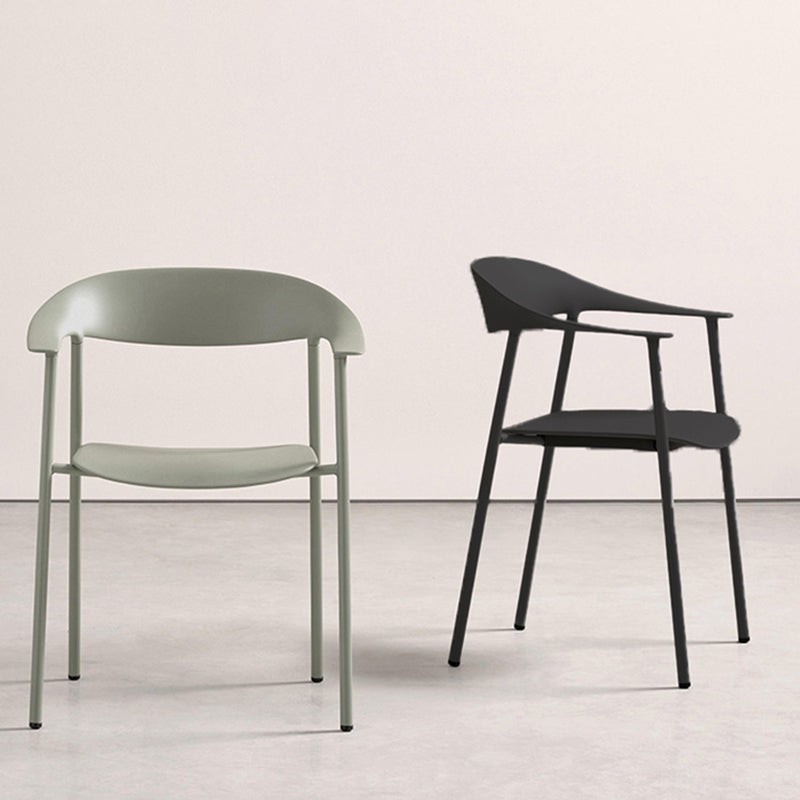 Modern Metal Dining Room Chair Stackable Dining Arm Chairs for Restaurant Clearhalo ' kitchen&dining_furn' 'Dining Chairs' 'Dining Tables & Seating' 'dining_chair' 'furn' 'furn_dining_chair' 'Furniture' 'furniture_dining_chair' 'Kitchen & Dining Furniture' 'kitchen' 4316106