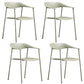 Modern Metal Dining Room Chair Stackable Dining Arm Chairs for Restaurant Green 4 Piece Set Clearhalo ' kitchen&dining_furn' 'Dining Chairs' 'Dining Tables & Seating' 'dining_chair' 'furn' 'furn_dining_chair' 'Furniture' 'furniture_dining_chair' 'Kitchen & Dining Furniture' 'kitchen' 4316107