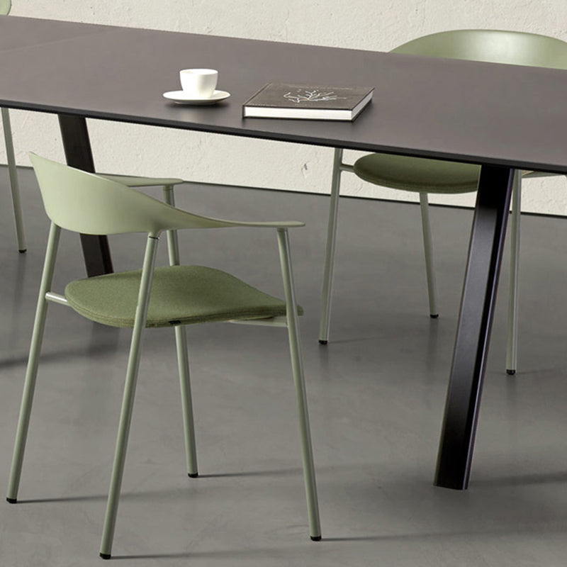 Modern Metal Dining Room Chair Stackable Dining Arm Chairs for Restaurant Clearhalo ' kitchen&dining_furn' 'Dining Chairs' 'Dining Tables & Seating' 'dining_chair' 'furn' 'furn_dining_chair' 'Furniture' 'furniture_dining_chair' 'Kitchen & Dining Furniture' 'kitchen' 4316109