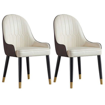 Home Scandinavian Arm Chair Metal Parsons Upholstered Dining Room Chair Beige 2 Piece Set Clearhalo ' kitchen&dining_furn' 'Dining Chairs' 'Dining Tables & Seating' 'dining_chair' 'furn' 'furn_dining_chair' 'Furniture' 'furniture_dining_chair' 'Kitchen & Dining Furniture' 'kitchen' 4316130