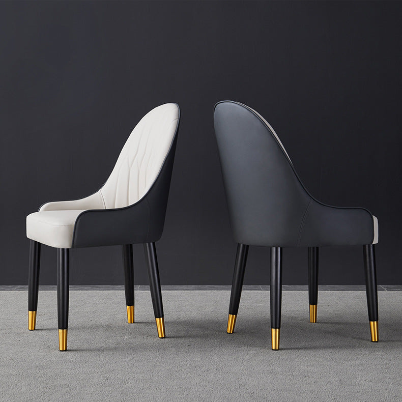 Home Scandinavian Arm Chair Metal Parsons Upholstered Dining Room Chair Clearhalo ' kitchen&dining_furn' 'Dining Chairs' 'Dining Tables & Seating' 'dining_chair' 'furn' 'furn_dining_chair' 'Furniture' 'furniture_dining_chair' 'Kitchen & Dining Furniture' 'kitchen' 4316134