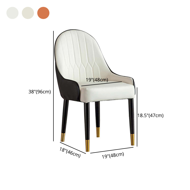 Home Scandinavian Arm Chair Metal Parsons Upholstered Dining Room Chair Clearhalo ' kitchen&dining_furn' 'Dining Chairs' 'Dining Tables & Seating' 'dining_chair' 'furn' 'furn_dining_chair' 'Furniture' 'furniture_dining_chair' 'Kitchen & Dining Furniture' 'kitchen' 4316140