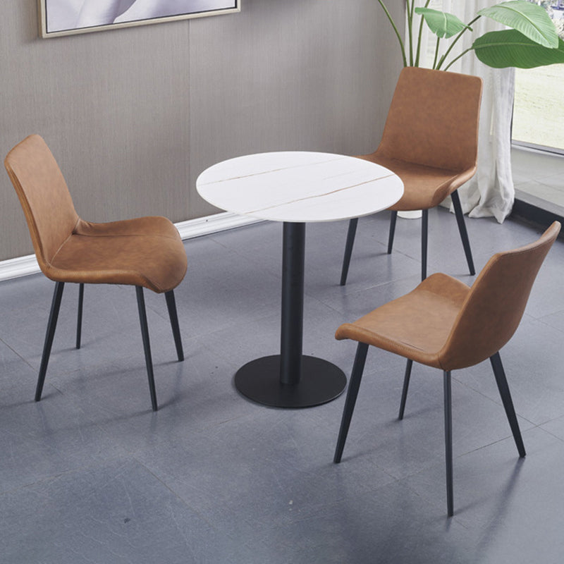 Indoor Industrial Arm Chair Solid Back Metal Upholstered Dining Room Chair Clearhalo ' kitchen&dining_furn' 'Dining Chairs' 'Dining Tables & Seating' 'dining_chair' 'furn' 'furn_dining_chair' 'Furniture' 'furniture_dining_chair' 'Kitchen & Dining Furniture' 'kitchen' 4316141