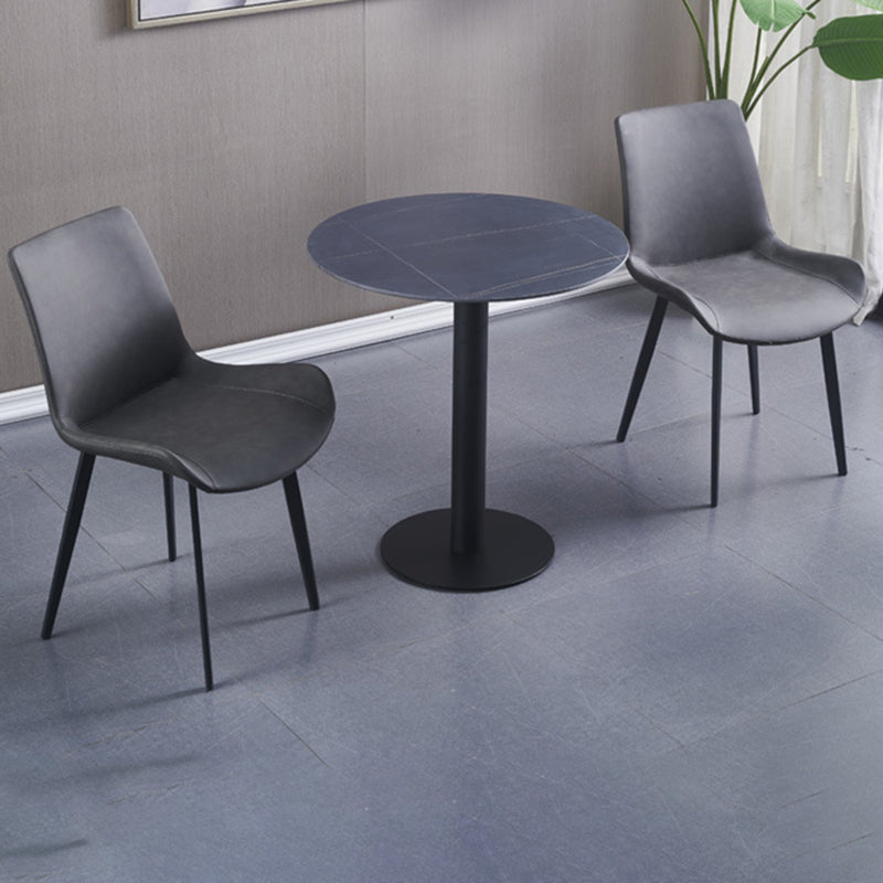 Indoor Industrial Arm Chair Solid Back Metal Upholstered Dining Room Chair Clearhalo ' kitchen&dining_furn' 'Dining Chairs' 'Dining Tables & Seating' 'dining_chair' 'furn' 'furn_dining_chair' 'Furniture' 'furniture_dining_chair' 'Kitchen & Dining Furniture' 'kitchen' 4316146