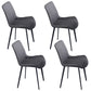 Indoor Industrial Arm Chair Solid Back Metal Upholstered Dining Room Chair Black 4 Piece Set Clearhalo ' kitchen&dining_furn' 'Dining Chairs' 'Dining Tables & Seating' 'dining_chair' 'furn' 'furn_dining_chair' 'Furniture' 'furniture_dining_chair' 'Kitchen & Dining Furniture' 'kitchen' 4316147