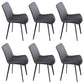 Indoor Industrial Arm Chair Solid Back Metal Upholstered Dining Room Chair Black 6 Piece Set Clearhalo ' kitchen&dining_furn' 'Dining Chairs' 'Dining Tables & Seating' 'dining_chair' 'furn' 'furn_dining_chair' 'Furniture' 'furniture_dining_chair' 'Kitchen & Dining Furniture' 'kitchen' 4316149