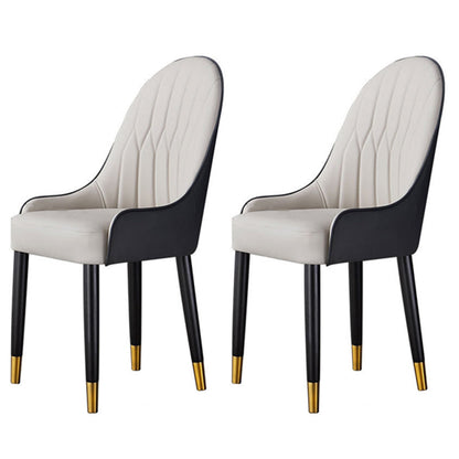 Home Scandinavian Arm Chair Metal Upholstered Parsons Dining Room Chair Off-White 2 Piece Set Clearhalo ' kitchen&dining_furn' 'Dining Chairs' 'Dining Tables & Seating' 'dining_chair' 'furn' 'furn_dining_chair' 'Furniture' 'furniture_dining_chair' 'Kitchen & Dining Furniture' 'kitchen' 4316156