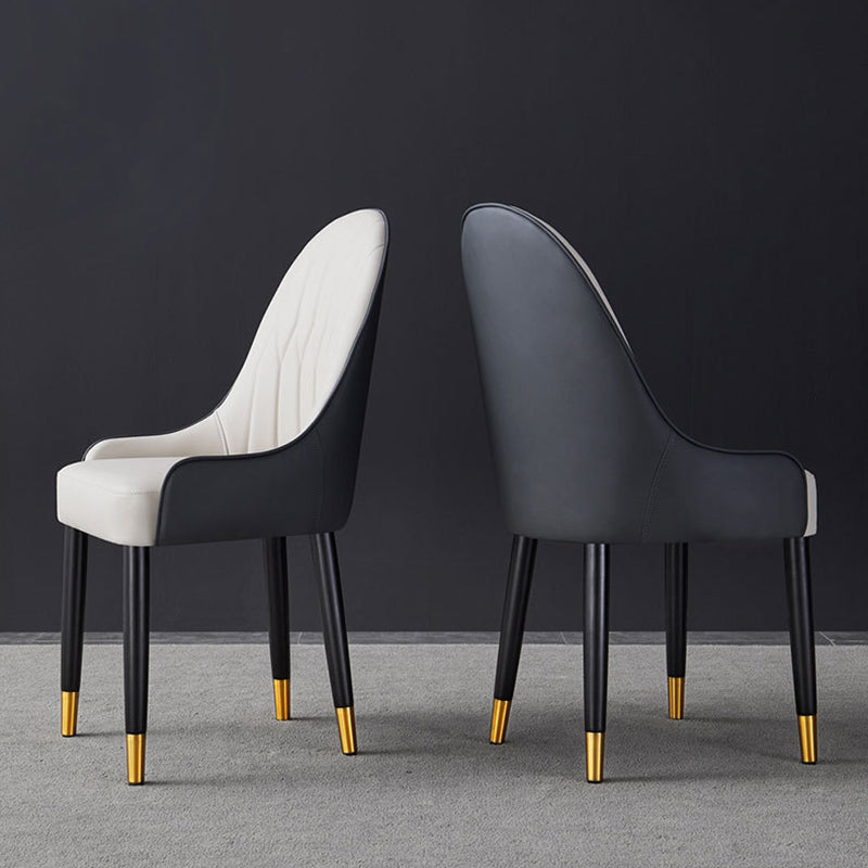 Home Scandinavian Arm Chair Metal Upholstered Parsons Dining Room Chair Clearhalo ' kitchen&dining_furn' 'Dining Chairs' 'Dining Tables & Seating' 'dining_chair' 'furn' 'furn_dining_chair' 'Furniture' 'furniture_dining_chair' 'Kitchen & Dining Furniture' 'kitchen' 4316158