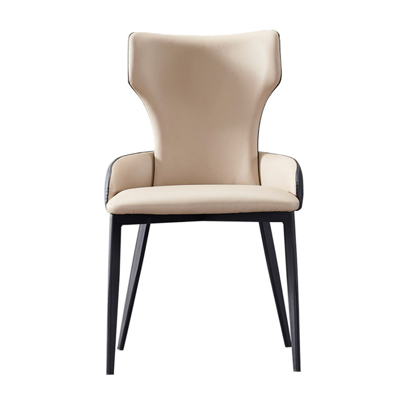 Contemporary Home Arm Chair Wingback Upholstered Metal Dining Room Chair Clearhalo ' kitchen&dining_furn' 'Dining Chairs' 'Dining Tables & Seating' 'dining_chair' 'furn' 'furn_dining_chair' 'Furniture' 'furniture_dining_chair' 'Kitchen & Dining Furniture' 'kitchen' 4316173