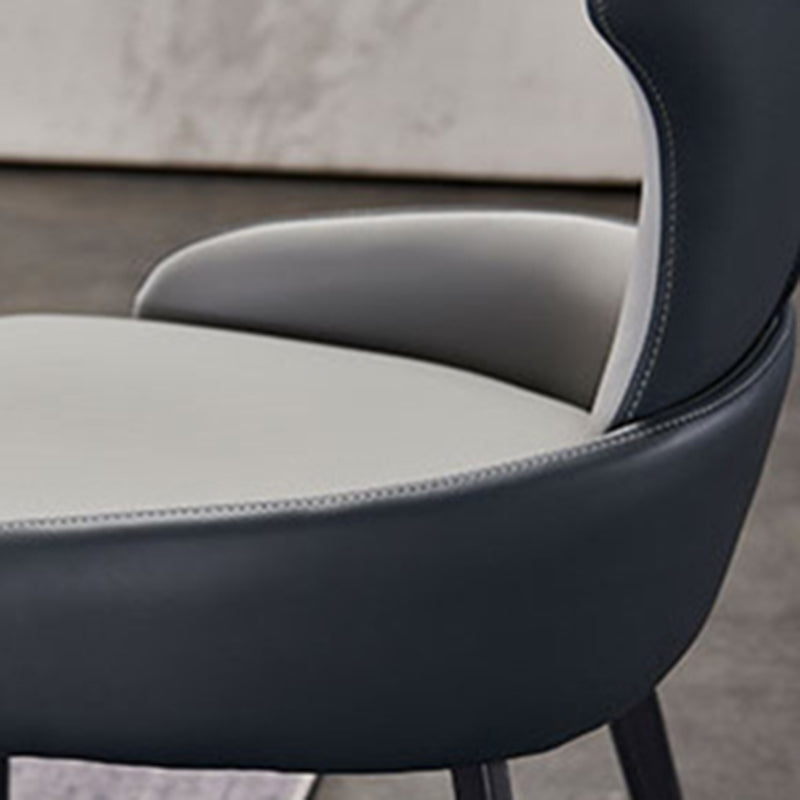 Contemporary Home Arm Chair Wingback Upholstered Metal Dining Room Chair Clearhalo ' kitchen&dining_furn' 'Dining Chairs' 'Dining Tables & Seating' 'dining_chair' 'furn' 'furn_dining_chair' 'Furniture' 'furniture_dining_chair' 'Kitchen & Dining Furniture' 'kitchen' 4316176