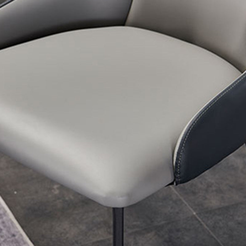 Contemporary Home Arm Chair Wingback Upholstered Metal Dining Room Chair Clearhalo ' kitchen&dining_furn' 'Dining Chairs' 'Dining Tables & Seating' 'dining_chair' 'furn' 'furn_dining_chair' 'Furniture' 'furniture_dining_chair' 'Kitchen & Dining Furniture' 'kitchen' 4316177