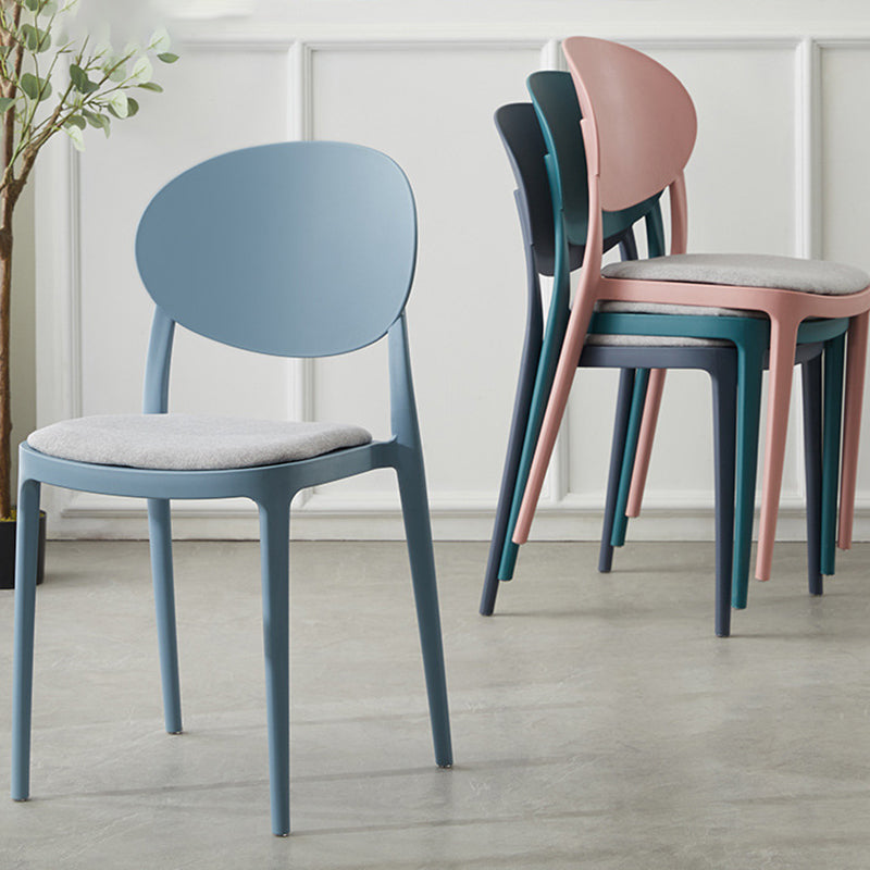 Scandinavian Plastic Restaurant Side Chair Open Back Matte Finish Dining Chair Clearhalo ' kitchen&dining_furn' 'Dining Chairs' 'Dining Tables & Seating' 'dining_chair' 'furn' 'furn_dining_chair' 'Furniture' 'furniture_dining_chair' 'Kitchen & Dining Furniture' 'kitchen' 4316181