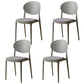 Scandinavian Plastic Restaurant Side Chair Open Back Matte Finish Dining Chair Silver Gray 4 Piece Set Clearhalo ' kitchen&dining_furn' 'Dining Chairs' 'Dining Tables & Seating' 'dining_chair' 'furn' 'furn_dining_chair' 'Furniture' 'furniture_dining_chair' 'Kitchen & Dining Furniture' 'kitchen' 4316182