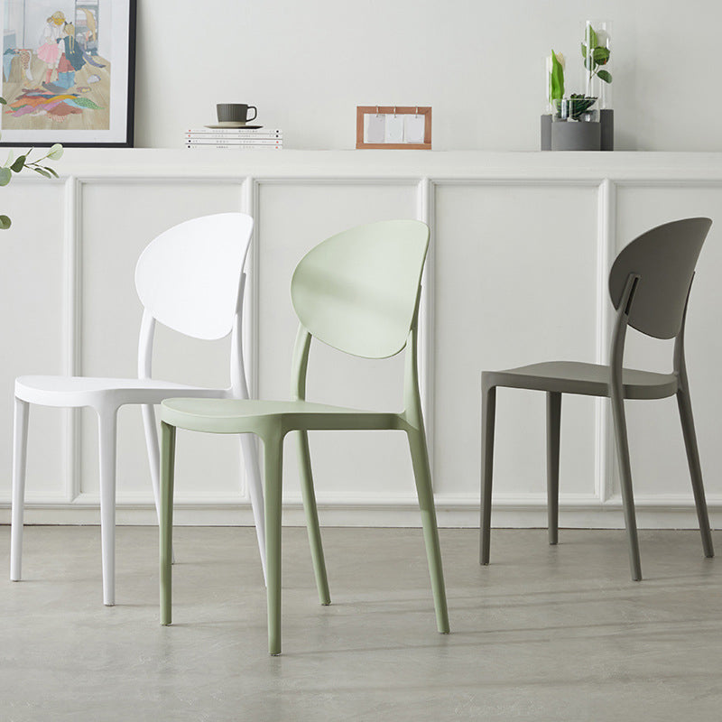 Scandinavian Plastic Restaurant Side Chair Open Back Matte Finish Dining Chair Clearhalo ' kitchen&dining_furn' 'Dining Chairs' 'Dining Tables & Seating' 'dining_chair' 'furn' 'furn_dining_chair' 'Furniture' 'furniture_dining_chair' 'Kitchen & Dining Furniture' 'kitchen' 4316186