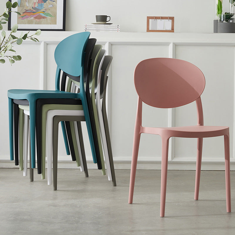 Scandinavian Plastic Restaurant Side Chair Open Back Matte Finish Dining Chair Clearhalo ' kitchen&dining_furn' 'Dining Chairs' 'Dining Tables & Seating' 'dining_chair' 'furn' 'furn_dining_chair' 'Furniture' 'furniture_dining_chair' 'Kitchen & Dining Furniture' 'kitchen' 4316187