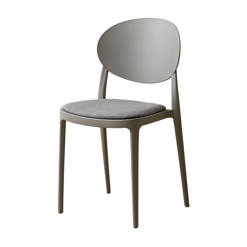 Scandinavian Plastic Restaurant Side Chair Open Back Matte Finish Dining Chair Clearhalo ' kitchen&dining_furn' 'Dining Chairs' 'Dining Tables & Seating' 'dining_chair' 'furn' 'furn_dining_chair' 'Furniture' 'furniture_dining_chair' 'Kitchen & Dining Furniture' 'kitchen' 4316190