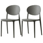 Scandinavian Plastic Restaurant Side Chair Open Back Matte Finish Dining Chair Grey 2 Piece Set Clearhalo ' kitchen&dining_furn' 'Dining Chairs' 'Dining Tables & Seating' 'dining_chair' 'furn' 'furn_dining_chair' 'Furniture' 'furniture_dining_chair' 'Kitchen & Dining Furniture' 'kitchen' 4316191