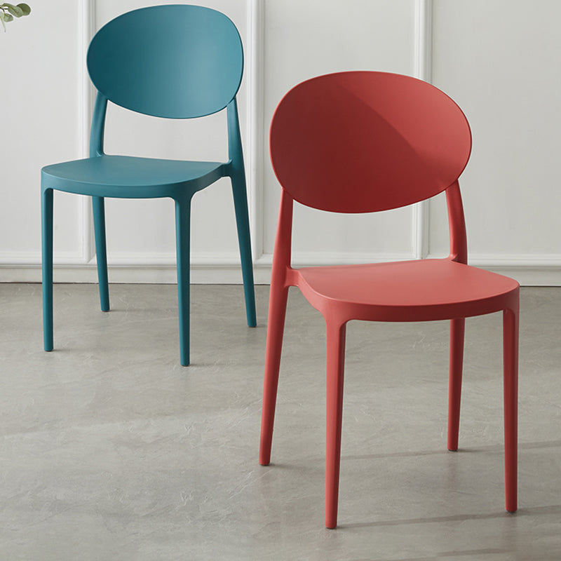 Scandinavian Plastic Restaurant Side Chair Open Back Matte Finish Dining Chair Clearhalo ' kitchen&dining_furn' 'Dining Chairs' 'Dining Tables & Seating' 'dining_chair' 'furn' 'furn_dining_chair' 'Furniture' 'furniture_dining_chair' 'Kitchen & Dining Furniture' 'kitchen' 4316195