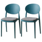 Scandinavian Plastic Restaurant Side Chair Open Back Matte Finish Dining Chair Dark Blue-Gray 2 Piece Set Clearhalo ' kitchen&dining_furn' 'Dining Chairs' 'Dining Tables & Seating' 'dining_chair' 'furn' 'furn_dining_chair' 'Furniture' 'furniture_dining_chair' 'Kitchen & Dining Furniture' 'kitchen' 4316198