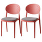 Scandinavian Plastic Restaurant Side Chair Open Back Matte Finish Dining Chair Red-Gray 2 Piece Set Clearhalo ' kitchen&dining_furn' 'Dining Chairs' 'Dining Tables & Seating' 'dining_chair' 'furn' 'furn_dining_chair' 'Furniture' 'furniture_dining_chair' 'Kitchen & Dining Furniture' 'kitchen' 4316209