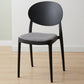Scandinavian Plastic Restaurant Side Chair Open Back Matte Finish Dining Chair Black-Gray 1 Piece Clearhalo ' kitchen&dining_furn' 'Dining Chairs' 'Dining Tables & Seating' 'dining_chair' 'furn' 'furn_dining_chair' 'Furniture' 'furniture_dining_chair' 'Kitchen & Dining Furniture' 'kitchen' 4316211