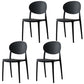 Scandinavian Plastic Restaurant Side Chair Open Back Matte Finish Dining Chair Black 4 Piece Set Clearhalo ' kitchen&dining_furn' 'Dining Chairs' 'Dining Tables & Seating' 'dining_chair' 'furn' 'furn_dining_chair' 'Furniture' 'furniture_dining_chair' 'Kitchen & Dining Furniture' 'kitchen' 4316213