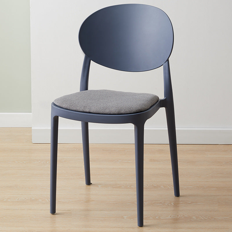 Scandinavian Plastic Restaurant Side Chair Open Back Matte Finish Dining Chair Gray Blue 1 Piece Clearhalo ' kitchen&dining_furn' 'Dining Chairs' 'Dining Tables & Seating' 'dining_chair' 'furn' 'furn_dining_chair' 'Furniture' 'furniture_dining_chair' 'Kitchen & Dining Furniture' 'kitchen' 4316217