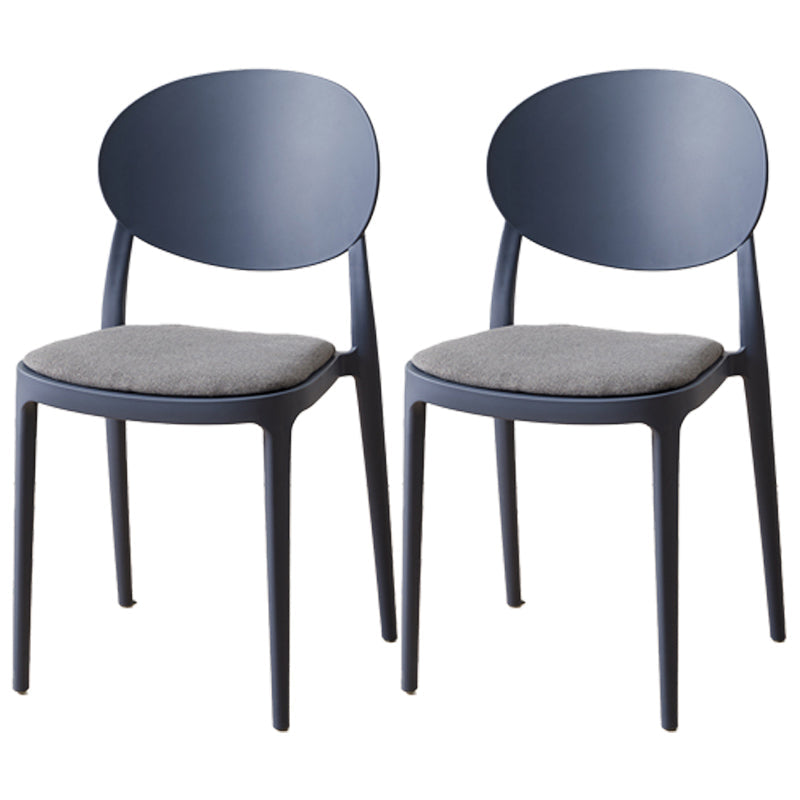 Scandinavian Plastic Restaurant Side Chair Open Back Matte Finish Dining Chair Gray Blue 2 Piece Set Clearhalo ' kitchen&dining_furn' 'Dining Chairs' 'Dining Tables & Seating' 'dining_chair' 'furn' 'furn_dining_chair' 'Furniture' 'furniture_dining_chair' 'Kitchen & Dining Furniture' 'kitchen' 4316218
