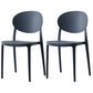 Scandinavian Plastic Restaurant Side Chair Open Back Matte Finish Dining Chair Denim Blue 2 Piece Set Clearhalo ' kitchen&dining_furn' 'Dining Chairs' 'Dining Tables & Seating' 'dining_chair' 'furn' 'furn_dining_chair' 'Furniture' 'furniture_dining_chair' 'Kitchen & Dining Furniture' 'kitchen' 4316221