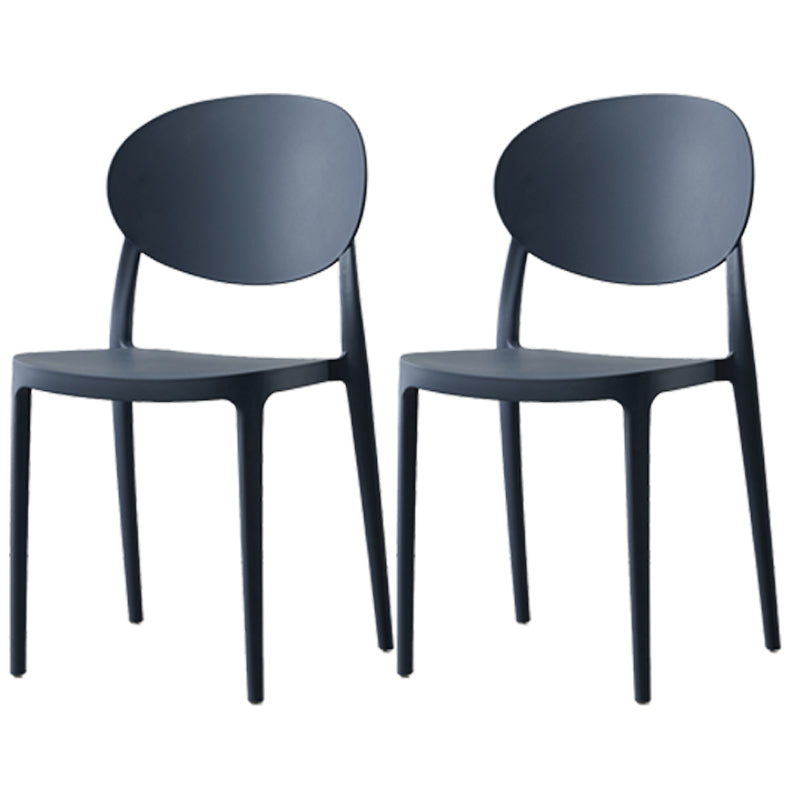 Scandinavian Plastic Restaurant Side Chair Open Back Matte Finish Dining Chair Denim Blue 2 Piece Set Clearhalo ' kitchen&dining_furn' 'Dining Chairs' 'Dining Tables & Seating' 'dining_chair' 'furn' 'furn_dining_chair' 'Furniture' 'furniture_dining_chair' 'Kitchen & Dining Furniture' 'kitchen' 4316221