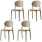 Scandinavian Plastic Restaurant Side Chair Open Back Matte Finish Dining Chair Light Camel 4 Piece Set Clearhalo ' kitchen&dining_furn' 'Dining Chairs' 'Dining Tables & Seating' 'dining_chair' 'furn' 'furn_dining_chair' 'Furniture' 'furniture_dining_chair' 'Kitchen & Dining Furniture' 'kitchen' 4316222