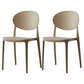 Scandinavian Plastic Restaurant Side Chair Open Back Matte Finish Dining Chair Light Camel 2 Piece Set Clearhalo ' kitchen&dining_furn' 'Dining Chairs' 'Dining Tables & Seating' 'dining_chair' 'furn' 'furn_dining_chair' 'Furniture' 'furniture_dining_chair' 'Kitchen & Dining Furniture' 'kitchen' 4316224